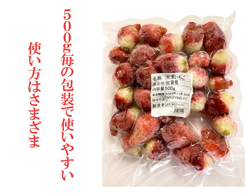 【ふるさと納税】冷凍いちご（いちごさん）1kg(500gX2)（DV227） サムネイル2