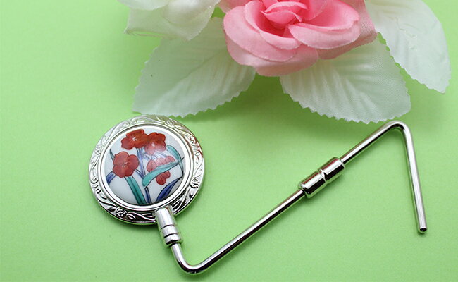 二宮閑山 有田焼バッグ掛け つゆ草 A12-199