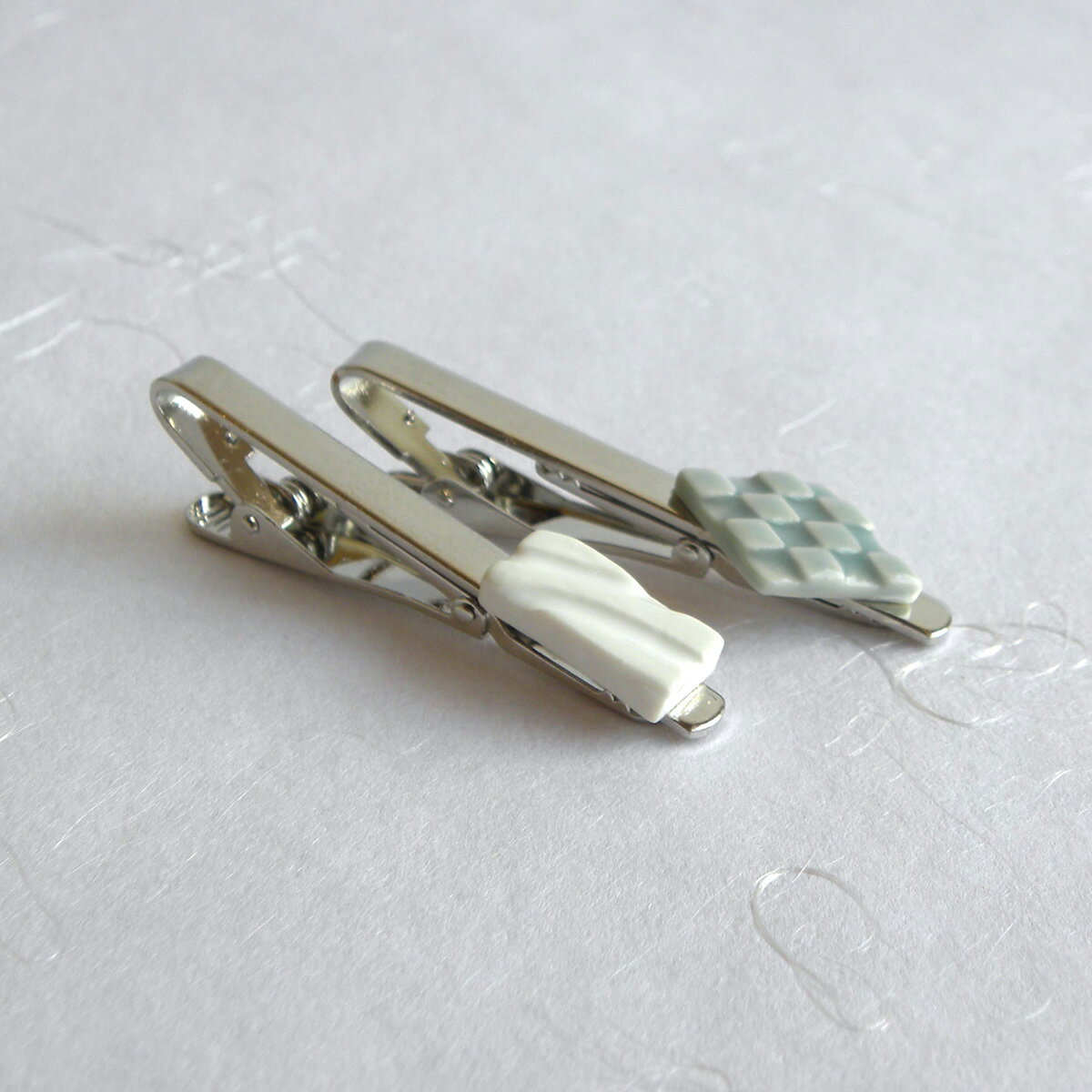 【ふるさと納税】noji(楠 -kusunoki-) 有田焼ネクタイピン2個セット A12-217 サムネイル3