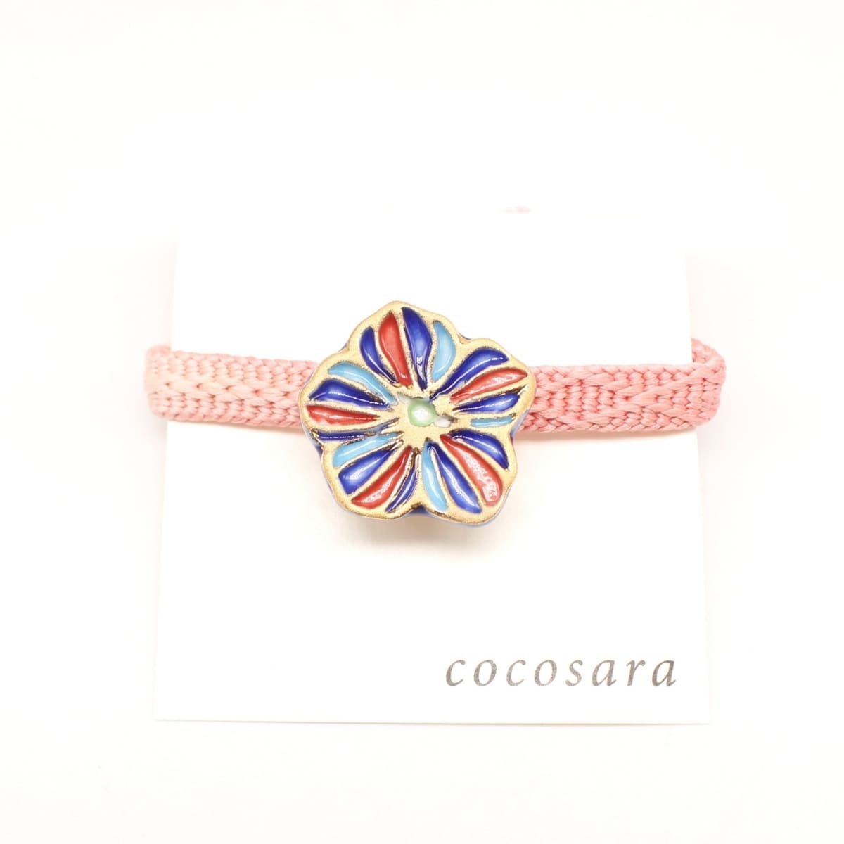 【ふるさと納税】cocosara ノーブルな雰囲気のお花の帯留（青・赤） おしゃれ アクセサリー 磁器 和装小物 着物用 A12-209 サムネイル2