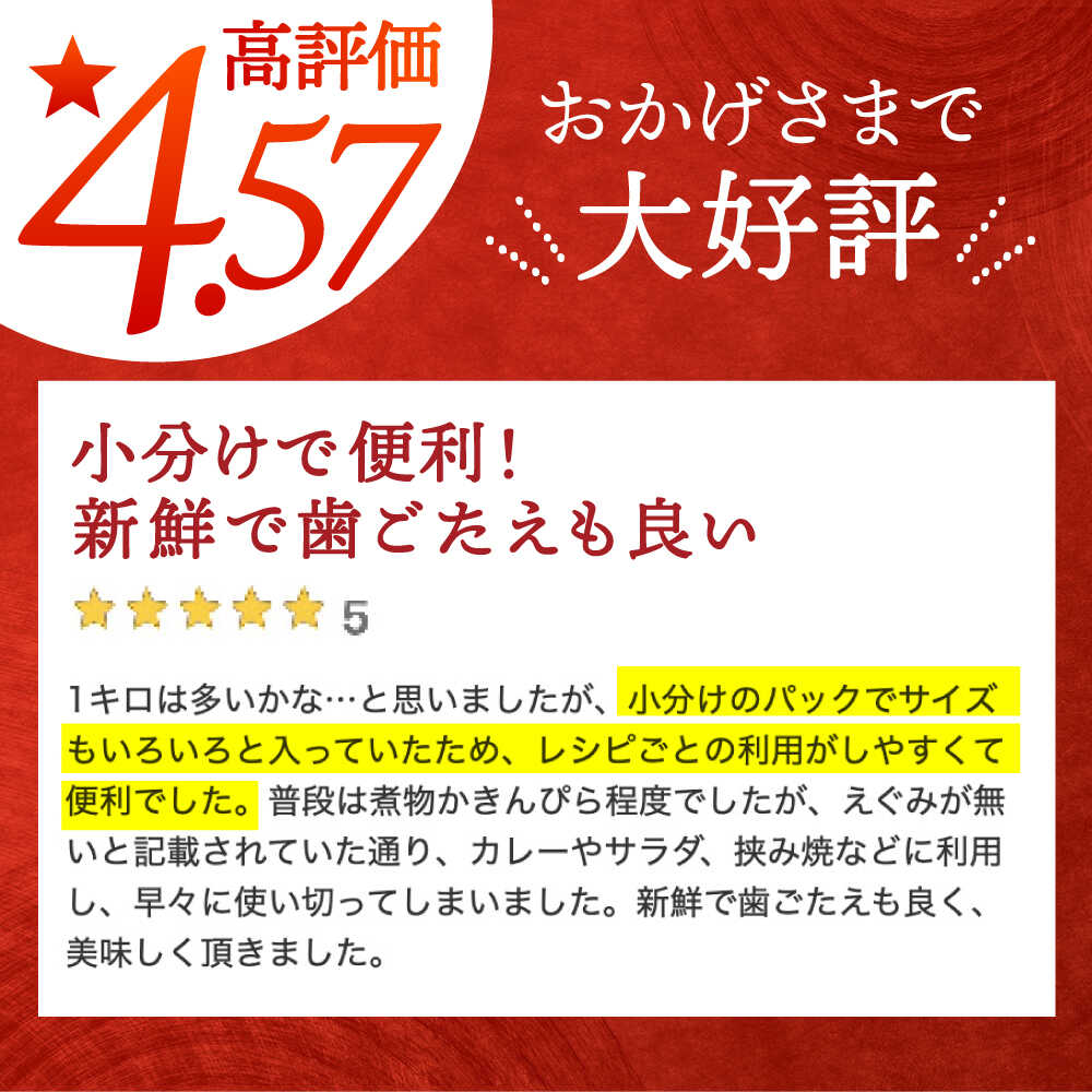 【ふるさと納税】【先行予約】地元江北町産 佐賀 れんこんパック ( 1kg / 2.5kg )【百武青果】 [HAE013] サムネイル2
