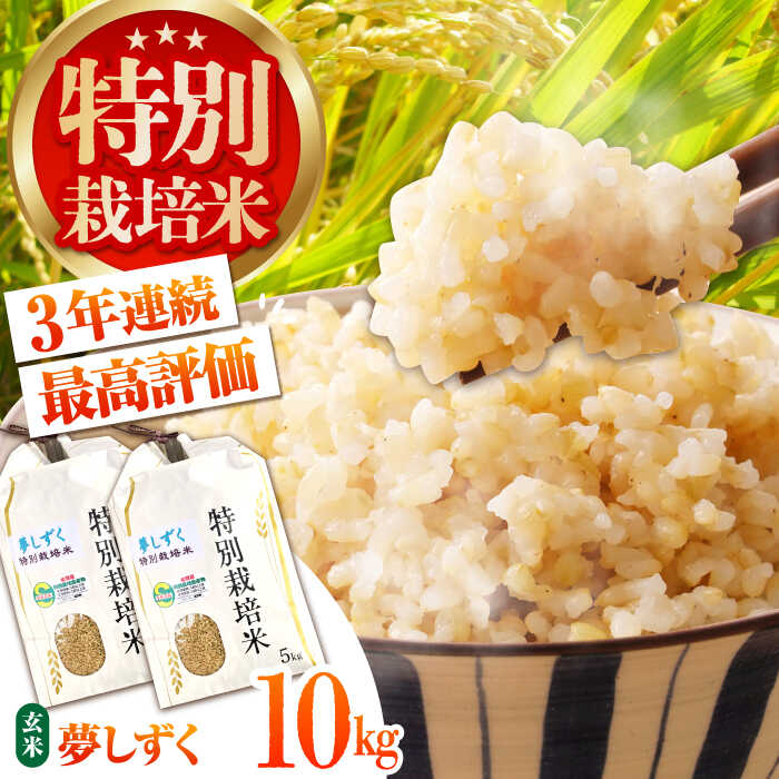 令和7年産 特別栽培米「夢しずく」玄米10kg【だいちの家】[HAG023] / 特A米 特A評価 佐賀