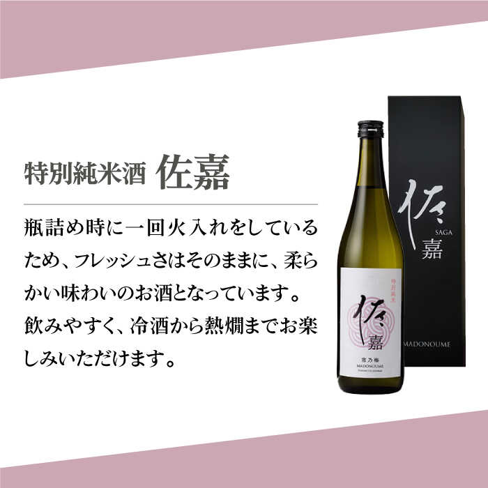 【ふるさと納税】佐嘉 特別純米酒 720ml 1本 【白木酒店】 [HAQ032] サムネイル2