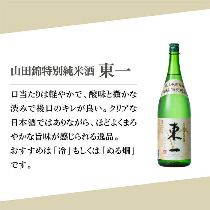 【ふるさと納税】【The SAGA認定酒】山田錦特別純米酒「東一」 720ml×1本 【白木酒店】日本酒 四合瓶 佐賀 山田錦[HAQ042] サムネイル2