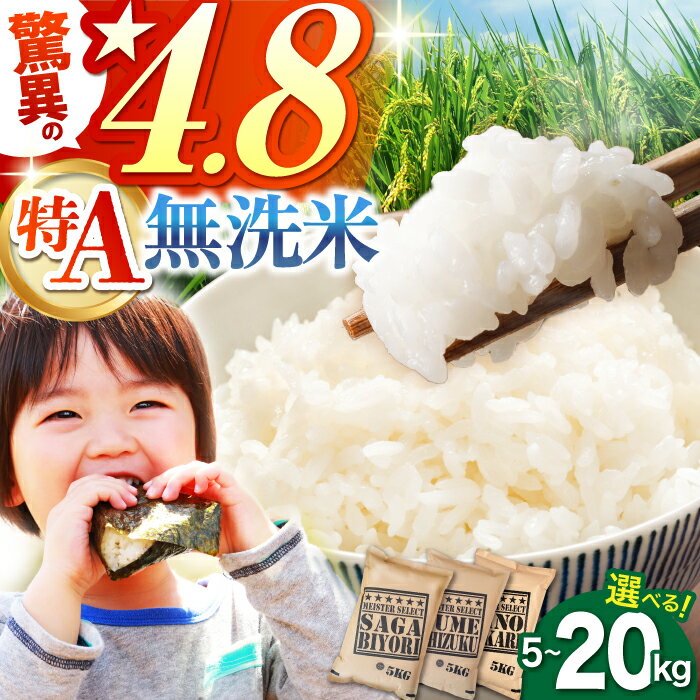 【選べる容量・品種】無洗米 ＜さがびより・夢しずく ＞5kg / 10kg /20kg【大塚米穀店】 [HBL005] 米 特A米 特A評価 佐賀 佐賀県産 食べ比べ セット お試し 無洗米 無洗 米 こめ お米 白米 県産米 大人気 令和6年産 令和7年産 新米 発送時期が選べる