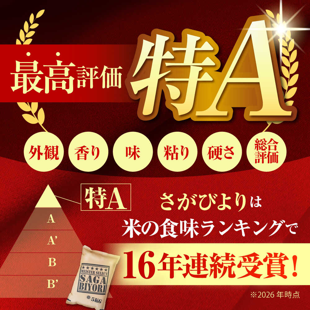 【ふるさと納税】【全6回定期便】 さがびより 無洗米 10kg （5kg×2袋）【大塚米穀店】[HBL048] / 米 定期便 定期 無洗米 食品 米 白米 精米 特A 特A米 特A評価 無洗 送料無料 国産 佐賀県 江北町 160000 160000円 - 画像3