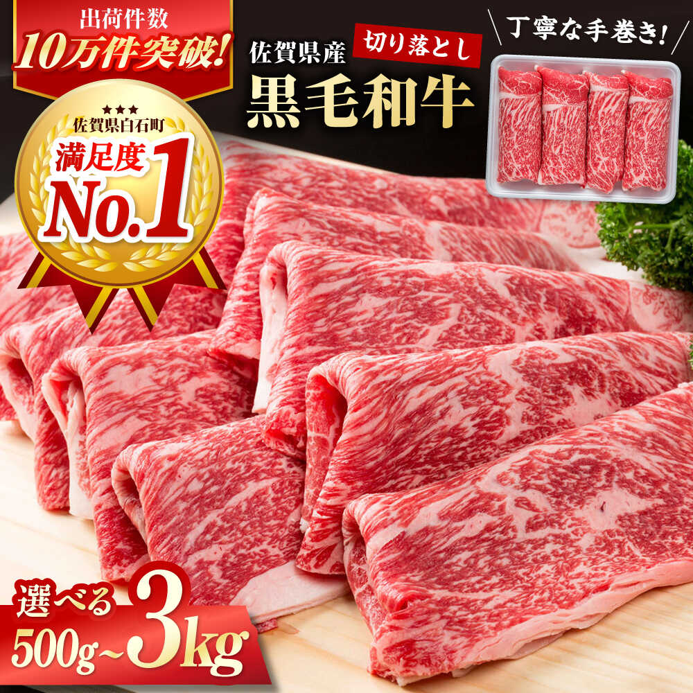 【選べる配送月】【レビューキャンペーン中！】佐賀県産 黒毛和牛 贅沢 切り落とし 500g/750g/1kg/2kg/3kg【株式会社いろは精肉店】佐賀産和牛 肉 牛肉 切落し 国産 和牛 国産牛 ブランド牛 贈答 スライス 小分け すき焼き しゃぶしゃぶ [IAG002]
