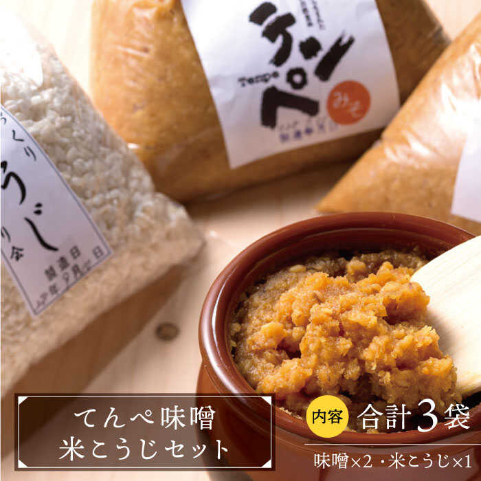 【身体にやさしい発酵食品！】 てんぺ味噌 (800g×2袋) 米こうじセット (500g×1袋)【しろいし特産物直売所】 テンペ 発酵食品 健康食品 無塩 国産 佐賀県産 九州 佐賀県 白石町 白石 [IAI001]