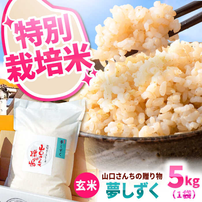 【令和7年産】 特別栽培米 夢しずく（玄米） 5kg【y'scompany】 米 5kg 特A 特A評価 玄米 佐賀県産 国産米 コメ こめ お米 ブランド米 おにぎり ゆめしずく 九州 佐賀県 白石町 人気 令和8年発送[IAS023]