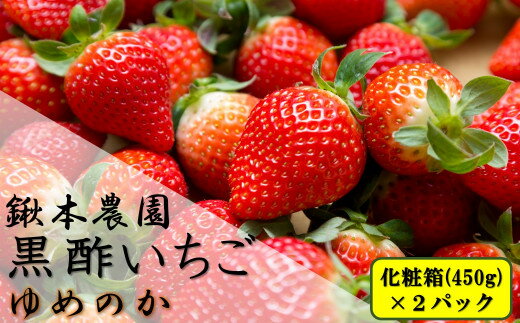 NC-20 鍬本農園の黒酢いちご(ゆめのか)　化粧箱　450g×2箱