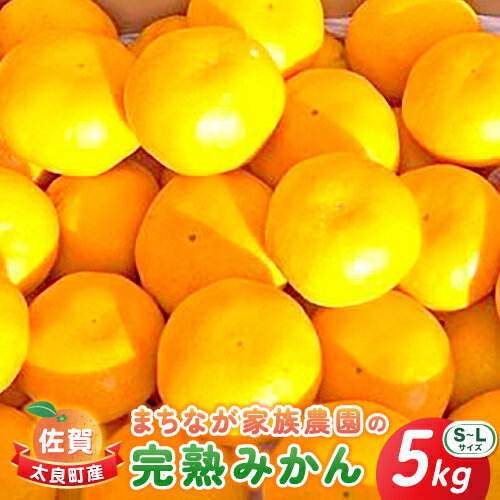 L-51 まちなが家族農園の完熟みかん　5kg　みかん ミカン 蜜柑 たらみかん 太良みかん 温州みかん 完熟みかん 甘熟 柑橘 国産 佐賀県産 太良町 こだわり 有機栽培 産地直送 贈答品 詰め合わせ 極甘