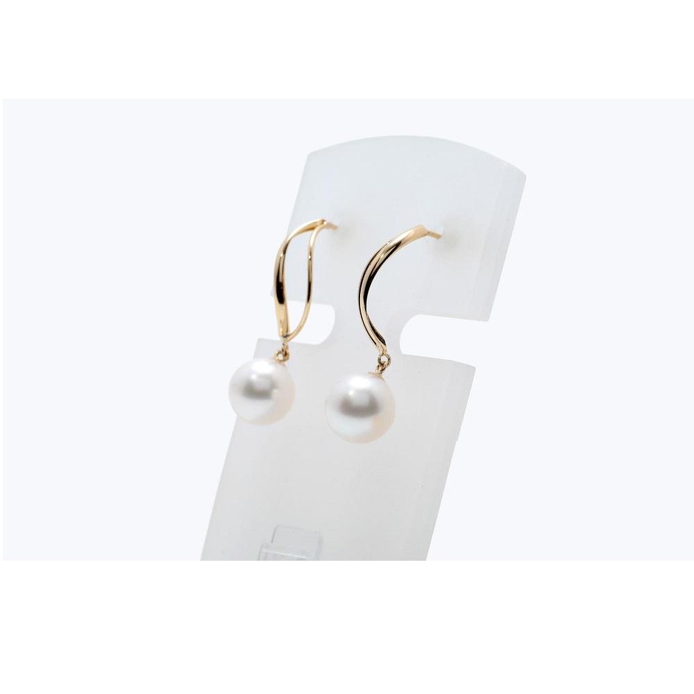 【ふるさと納税】あこや真珠（8.5mm珠）デザインピアス／K18YG | 長崎県 長崎 九州 楽天ふるさと 納税 支援品 返礼品 支援 あこや アコヤ アコヤ真珠 あこや真珠 真珠 パール ファッション レディース 女性 アクセサリー アクセサリ アクセ 特産品 ピアス サムネイル2