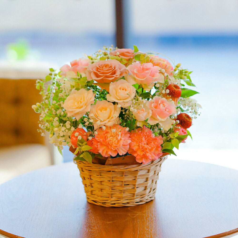 【ふるさと納税】【全12回定期便】 ピンクバラと季節のアレンジメント フラワー 花 桃色 ばら 薔薇 フラワーアレンジメント ラッピング・メッセージカード付き 冷蔵 長崎県 長崎市 送料無料