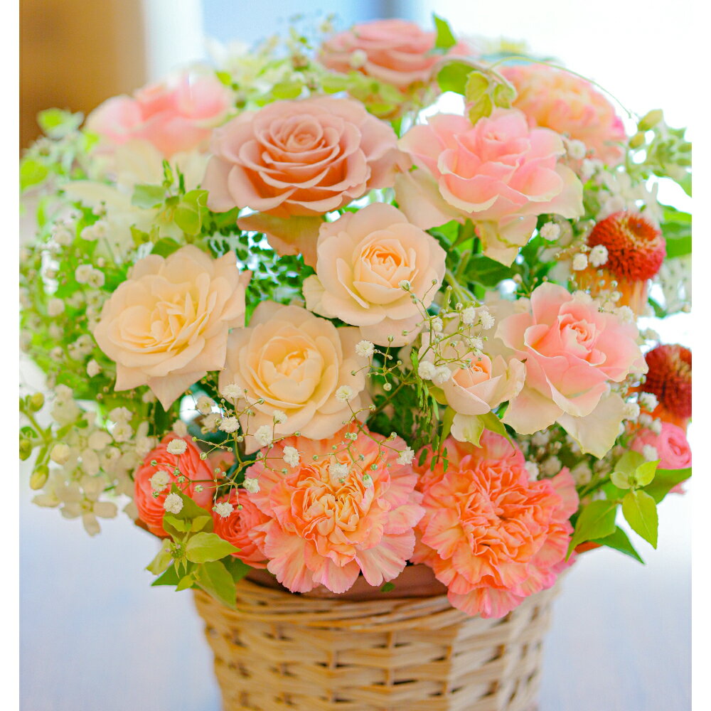 【ふるさと納税】【全12回定期便】 ピンクバラと季節のアレンジメント フラワー 花 桃色 ばら 薔薇 フラワーアレンジメント ラッピング・メッセージカード付き 冷蔵 長崎県 長崎市 送料無料 サムネイル2