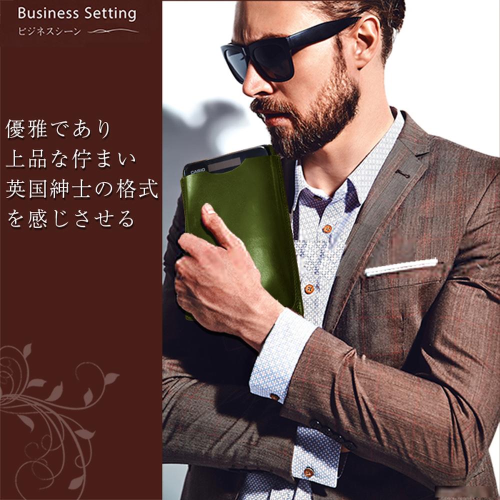 【ふるさと納税】CASIO CALCULATOR S100 専用レザー 電卓ケース GREEN ( グリーン ) 1個 牛本革 カシオ プレミアム 電卓 専用 ケース レザー 姫路レザー オイルレザー ビジネス ギフト 雑貨 国産 九州 長崎県 長崎市 送料無料 サムネイル2