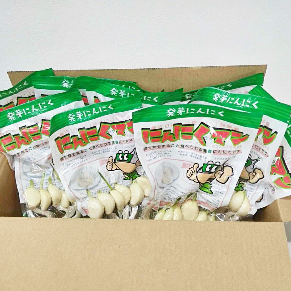 長崎県産水耕栽培 スプラウト にんにく『にんにくマン』50gx10袋 合計500g 送料無料 ニンニク 発芽にんにく まるごと 鉄分 カルシウム ミネラル パワーアップ 酵素のちから 匂いが残りにくい 水耕栽培 長崎県 長崎市