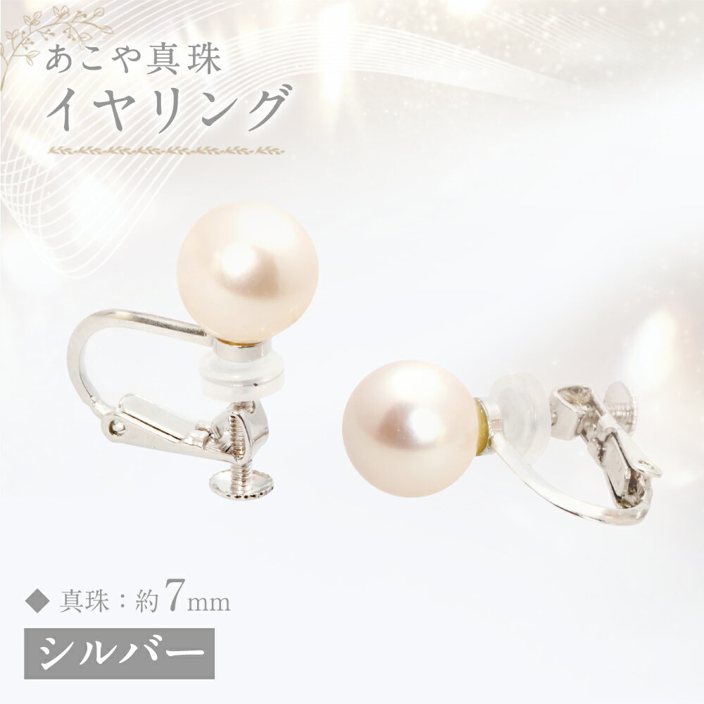 【ふるさと納税】あこや真珠（約7mm珠） イヤリング シルバー SV パール レディース アクセサリー ジュエリー ファッション プレゼント 冠婚葬祭 長崎県 長崎市 送料無料 サムネイル2