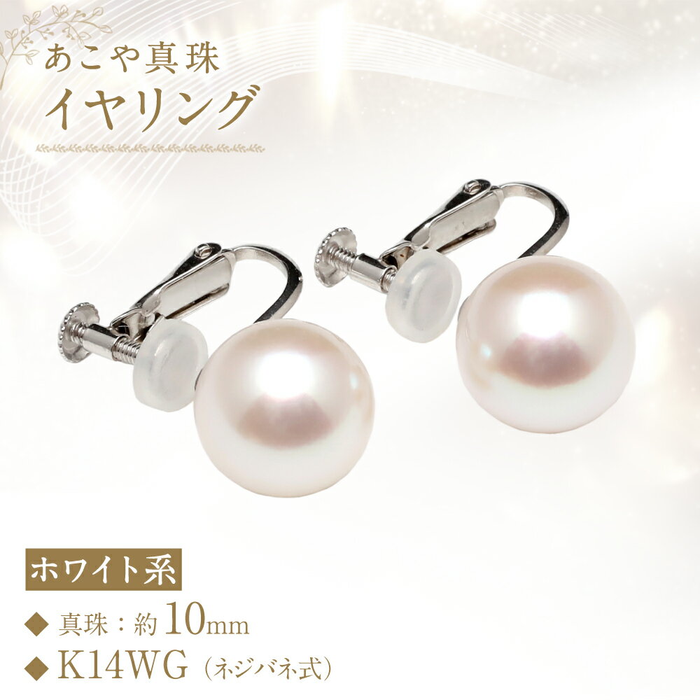 【ふるさと納税】【数量限定】 あこや真珠 （10mm珠） イヤリング / K14WG パール アクセサリー アコヤ真珠 レディース ファッション ジュエリー 宝石 プレゼント 贈り物 国産 送料無料 サムネイル2