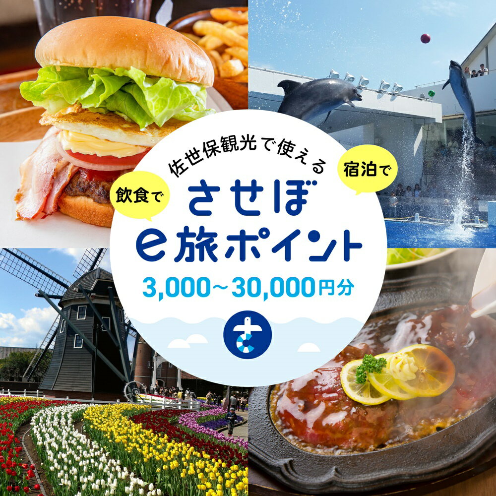【佐世保観光で使えるポイント】させぼe旅ポイント3,000円〜90,000円分 観光 地域通貨 電子決済 飲食 宿泊 体験 電子通貨 ハウステンボス 佐世保宿泊券 電子クーポン 電子ポイント