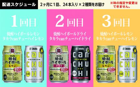 【ふるさと納税】 タカラ「焼酎ハイボール」「タカラcanチューハイ」350ml 厳選4種 定期便 3回コース【チューハイ 缶チューハイ 缶酎ハイ ハイボール お楽しみ 人気 4種 定期便 144本 2か月に1回 長崎県 島原市】 サムネイル3