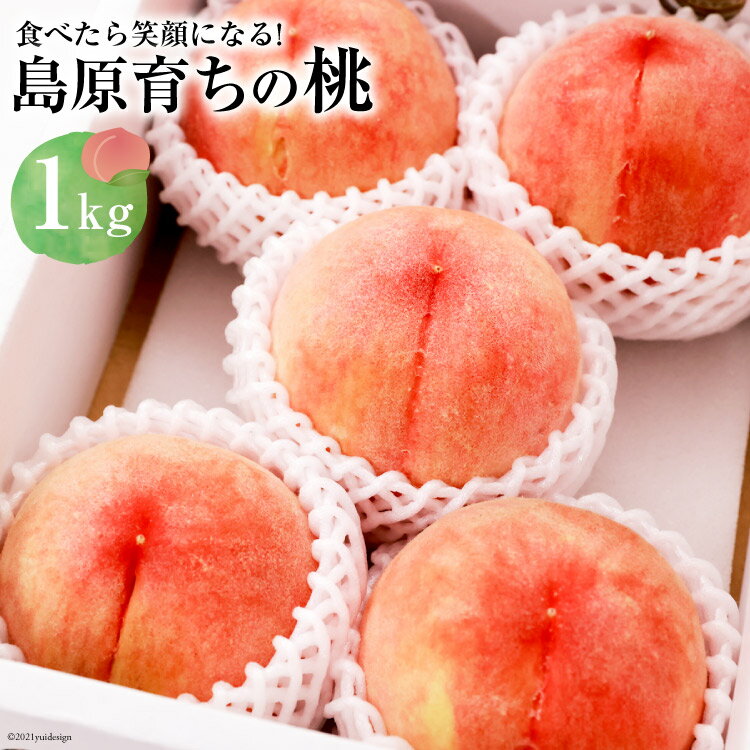 DG090 【令和8年度出荷分】食べたら笑顔になる！島原育ちの桃 1kg＜数量限定＞ [桃 もも フルーツ 果物 くだもの 長崎県 島原市]