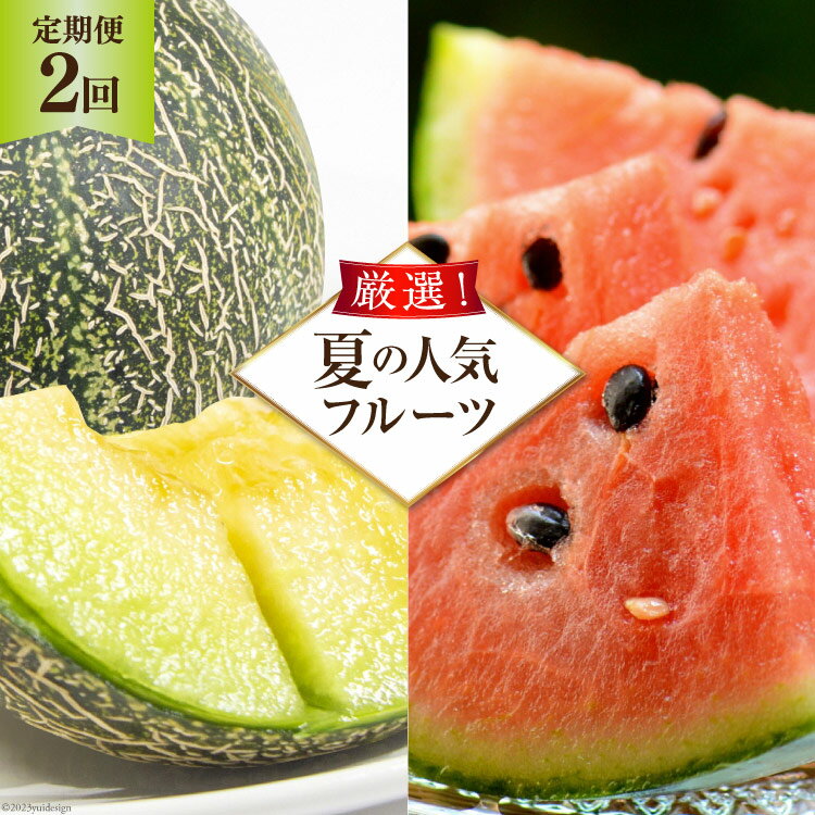 AG131【令和8年度出荷分】 全2回 厳選！夏の人気フルーツ定期便