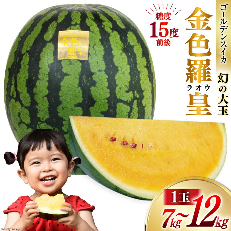 BG075【令和8年度出荷分】幻のゴールデンスイカ！～金色羅皇（ラオウ）～（7～12kg） [先行予約 数量限定 すいか スイカ 西瓜 フルーツ 果物 長崎 長崎県 島原市]