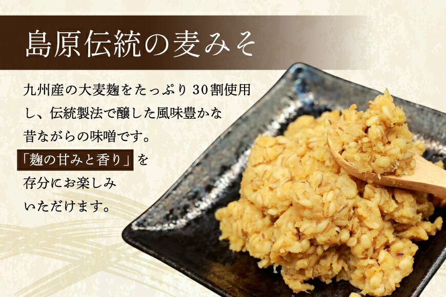 【ふるさと納税】 AI231 昔ながらの 無添加 みそ「おろろんみそ」900g 1個 [ 味噌 国産 麦味噌 マルイチ 塚原食品本舗 長崎県 島原市 ] サムネイル2