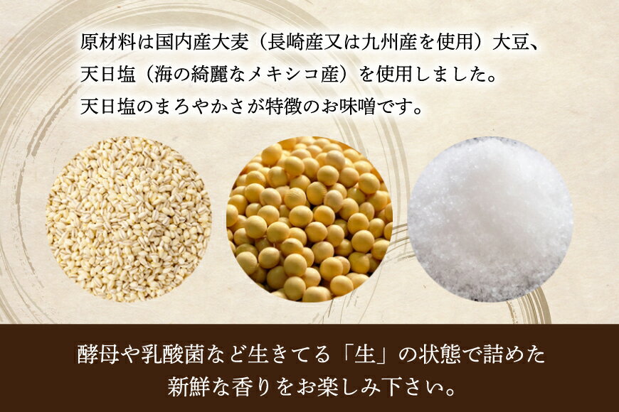 【ふるさと納税】 AI231 昔ながらの 無添加 みそ「おろろんみそ」900g 1個 [ 味噌 国産 麦味噌 マルイチ 塚原食品本舗 長崎県 島原市 ] サムネイル3