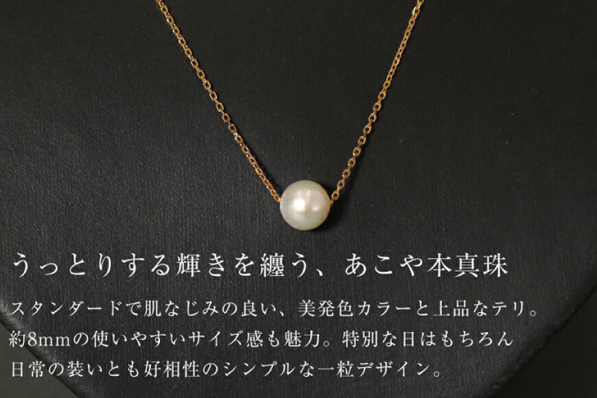 【ふるさと納税】 AI390 Marycoco あこや本真珠 8mm 一粒 パールスルーネックレス ゴールド ケース付 [NPS80A-G ネックレス 一粒ネックレス パール 真珠 アコヤ真珠 本真珠 ジュエリー アクセサリー 金属アレルギー対応 メアリーココ 長崎県 島原市 ] サムネイル3