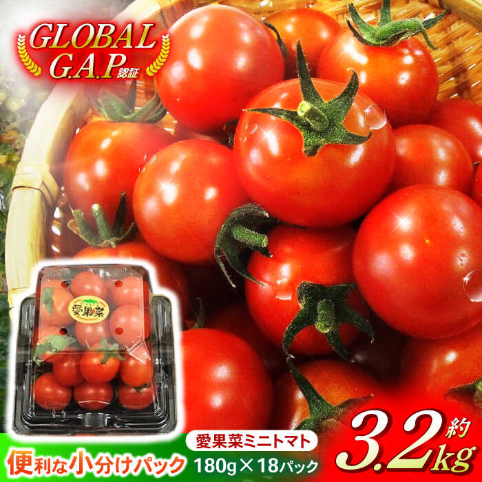 愛果菜ミニトマト9P×2セット / ミニトマト プチトマト トマト とまと 野菜 / 諫早市 / 愛菜ファーム株式会社 [AHAK002]