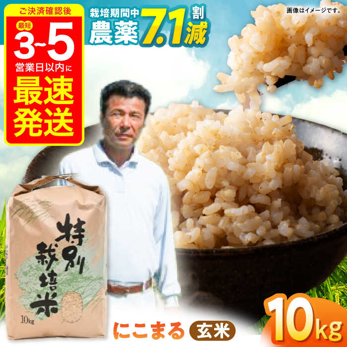 【R7年産】九州のこだわり「にこまる」玄米 10kg / 米 おこめ お米 玄米 にこまる 特A 長崎県産 / 諫早市 /上島農産 [AHAS002]