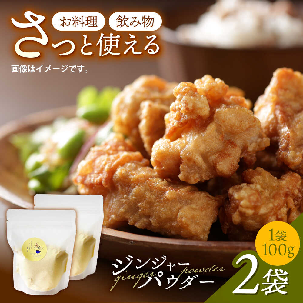 【体の中から温まる！】ほんのり甘い ジンジャーパウダー(100g×2袋) / 生姜 しょうが ジンジャー 温活 / 諫早市 / のんびり山[AHBA005]