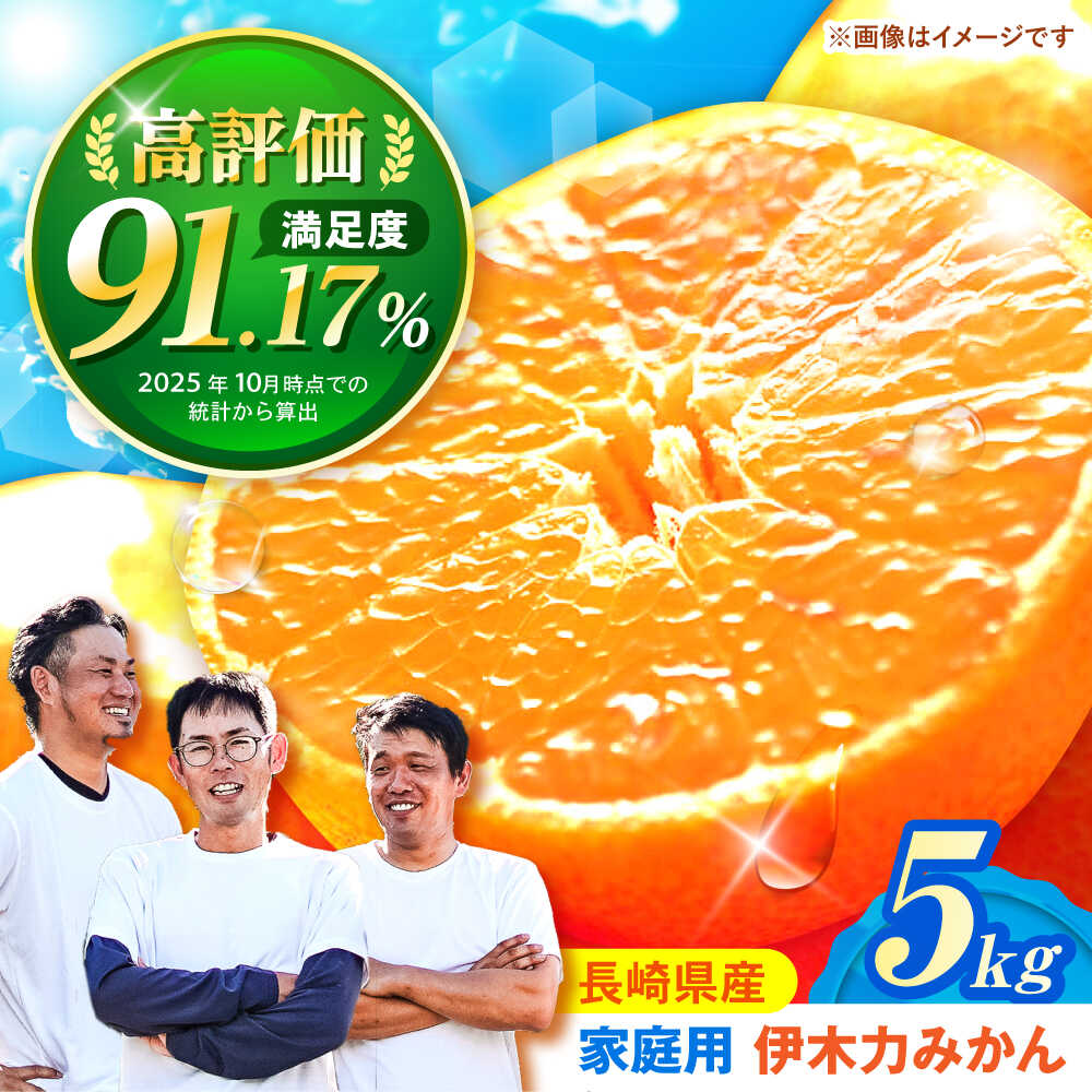 ※【2025年10月より順次発送／先行予約】伊木力みかん（家庭用） 5kg / みかん ミカン 蜜柑 mikan 柑橘 かんきつ フルーツ ふるーつ 果物 くだもの / 諫早市 / 山野果樹園 [AHCF002]