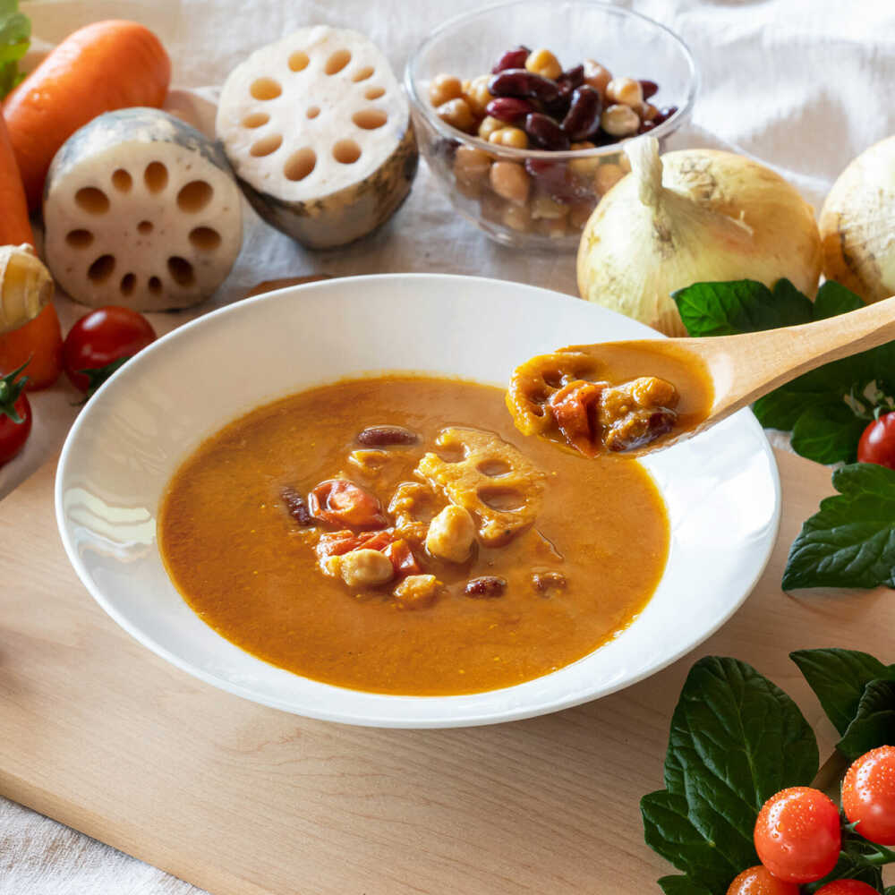 【ふるさと納税】ミニトマトスープカレー「お宮の小鈴」(200g) 2個 / カレー レトルト レトルトカレー ミニトマト トマト スープカレー とまと / 諫早市 / 宮下農園[AHCG030] - 画像3