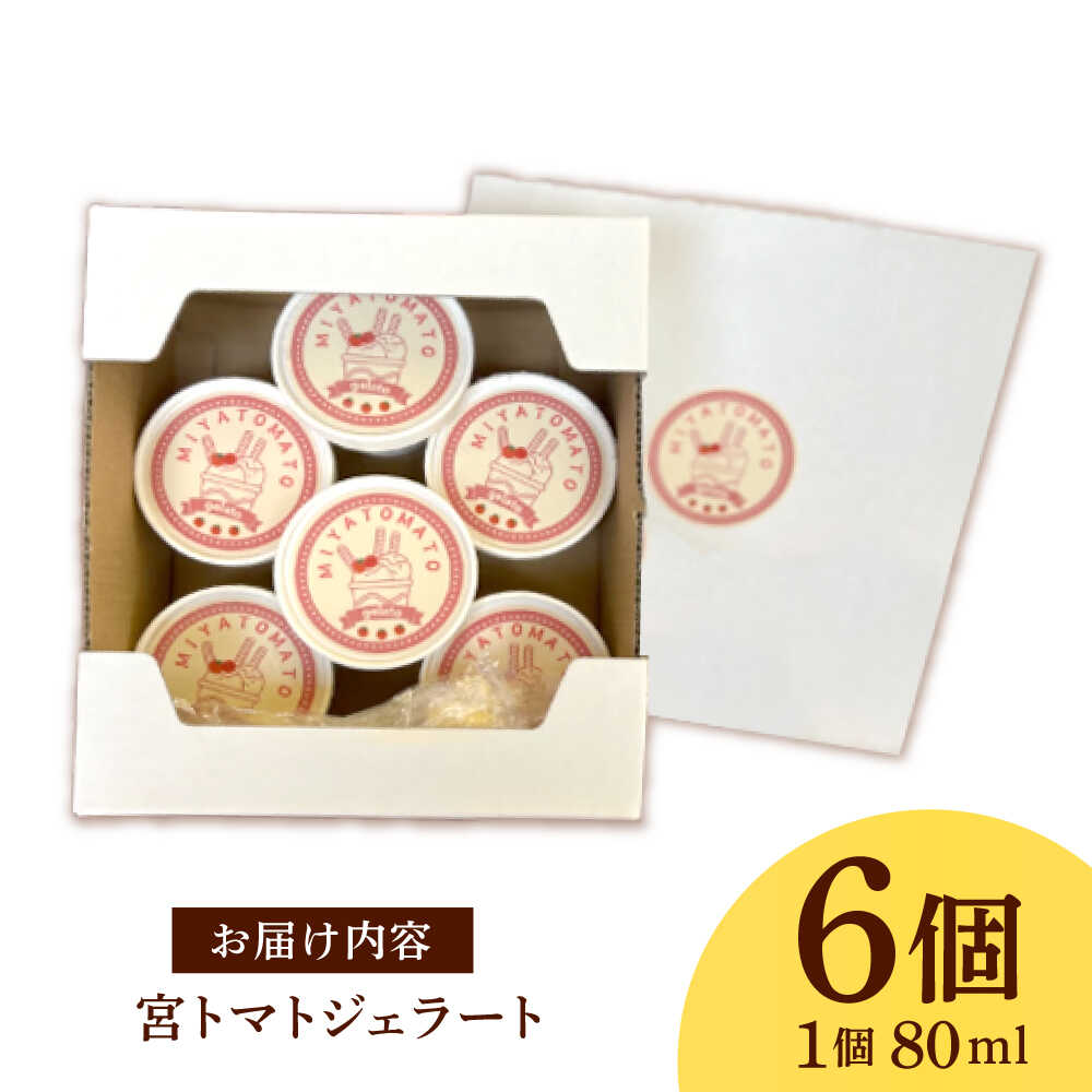 【ふるさと納税】宮トマトジェラート 80ml×6個 / ジェラート トマト とまと アイス　アイスクリーム スイーツ / 諫早市 / 宮下農園[AHCG032] - 画像2