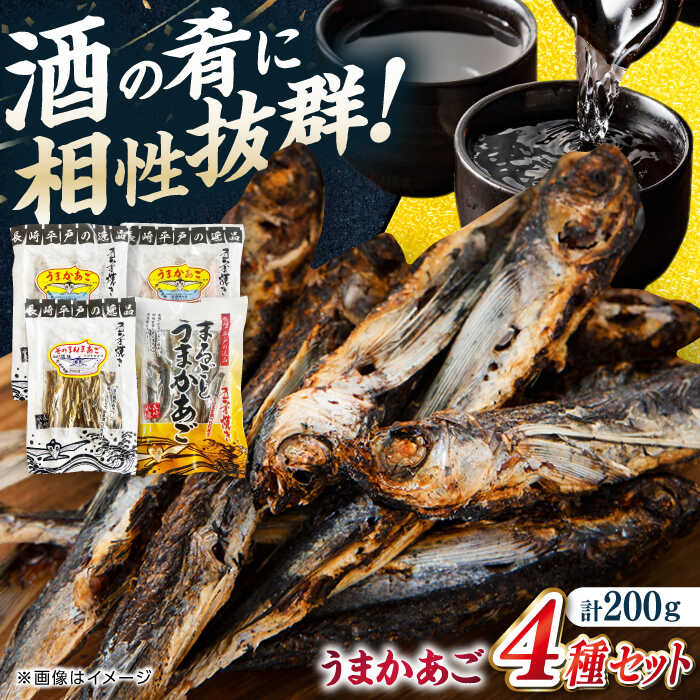 【酒の肴に最適！】うまかあご 4種セット 計200g 平戸市/ 森崎水産[KAD308]