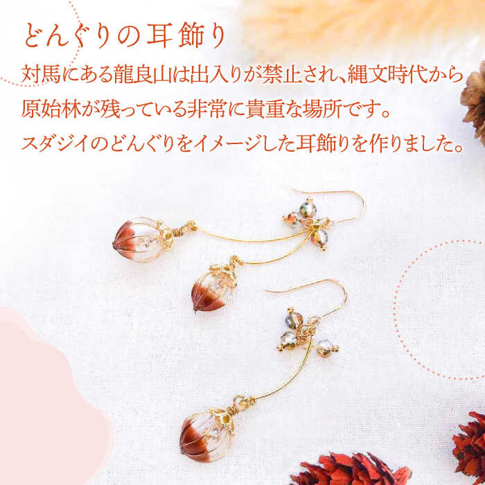 【ふるさと納税】どんぐり 耳飾り （ ピアス ・ イヤリング 選択可能）【合同会社かもめ】《対馬市》ジュエリー フック おしゃれ アクセサリー プレゼント [WBP001] サムネイル2