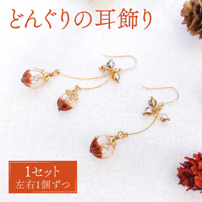 どんぐり 耳飾り （ ピアス ・ イヤリング 選択可能）【合同会社かもめ】《対馬市》ジュエリー フック おしゃれ アクセサリー プレゼント [WBP001]