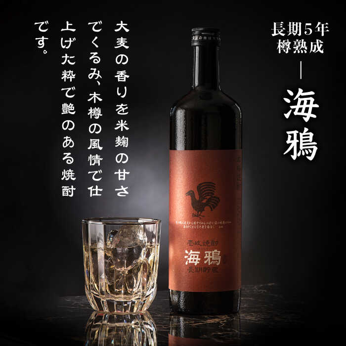 【ふるさと納税】海鴉 720ml（25度）《壱岐市》【壱岐の華】[JAD010] 焼酎 壱岐焼酎 むぎ焼酎 麦焼酎 本格焼酎 熟成 お酒 地酒 ギフト 贈答 プレゼント 8000 8000円 サムネイル2