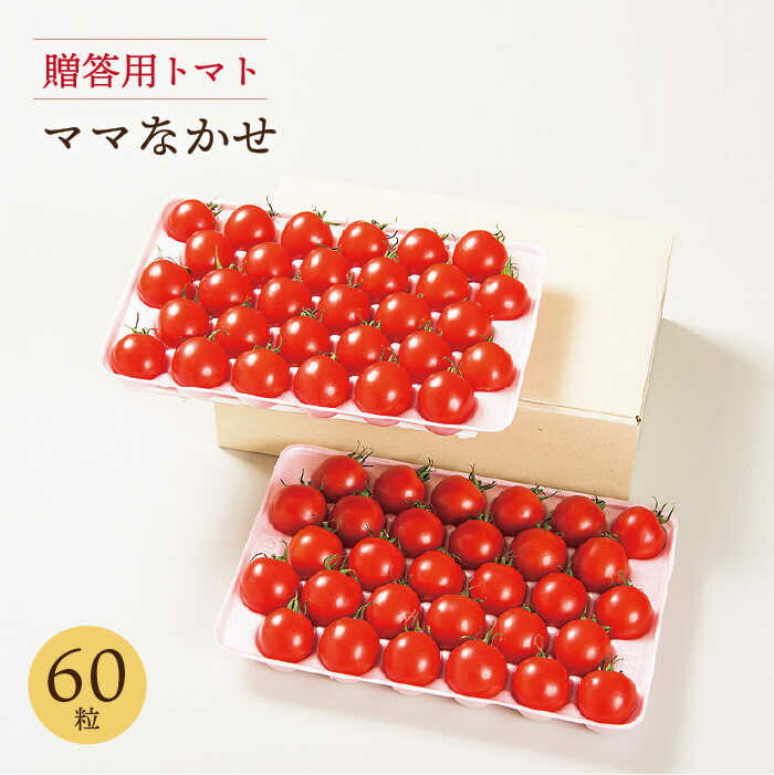 贈答用 トマト ママなかせ 2kg 計60粒《壱岐市》【壱岐の潮風】[JAE004] ミディトマト フルティカ 野菜 ギフト ギフトボックス プレゼント 贈り物 化粧箱 21000 21000円