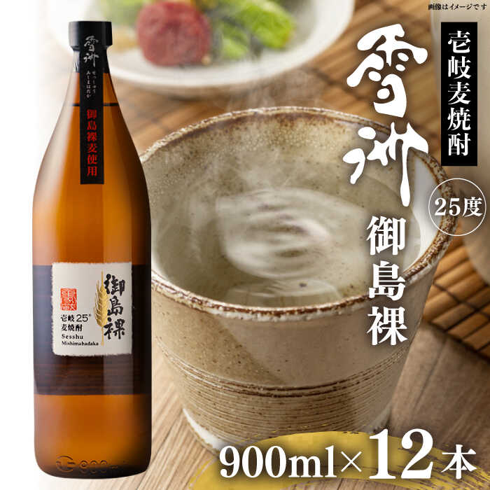 壱岐麦焼酎　雪州 御島裸（25度）12本セット[JCU011]