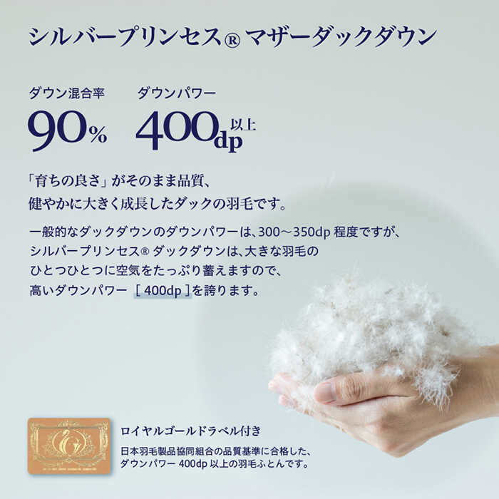 【ふるさと納税】【訳あり】【シングル】羽毛布団 本掛け シルバープリンセスダックダウン90%（色・柄おまかせ）《壱岐市》【富士新幸九州】[JDH063] 羽毛 布団 ふとん 掛け布団 ダウン 寝具 訳アリ ワケあり シングル 88000 88000円 - 画像3