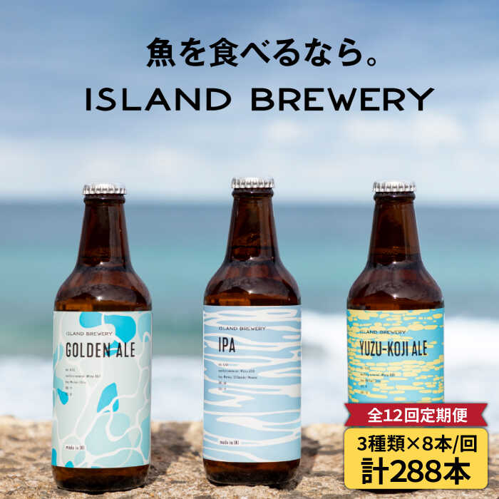 【全12回 定期便 】クラフトビール 地ビール 24本詰め合わせ（3種類×8本）【ISLAND BREWERY】 《 壱岐市 》[JED032] 660000 660000円 冷蔵配送