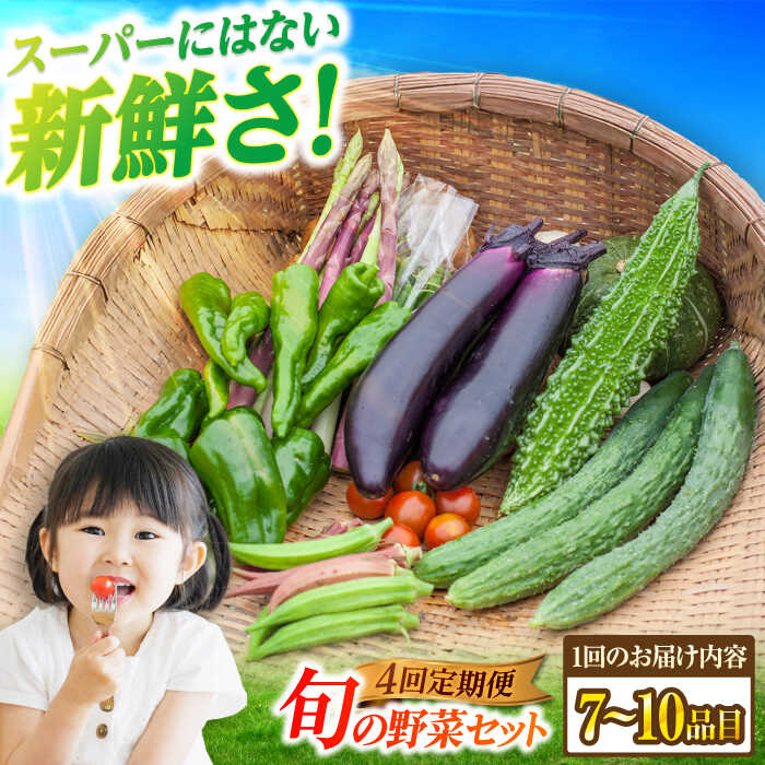 【全4回定期便】旬の野菜セット（7-10品目10kg未満）五島市/やぁしゃ便 [PBG002] 野菜 やさい 詰め合わせ セット