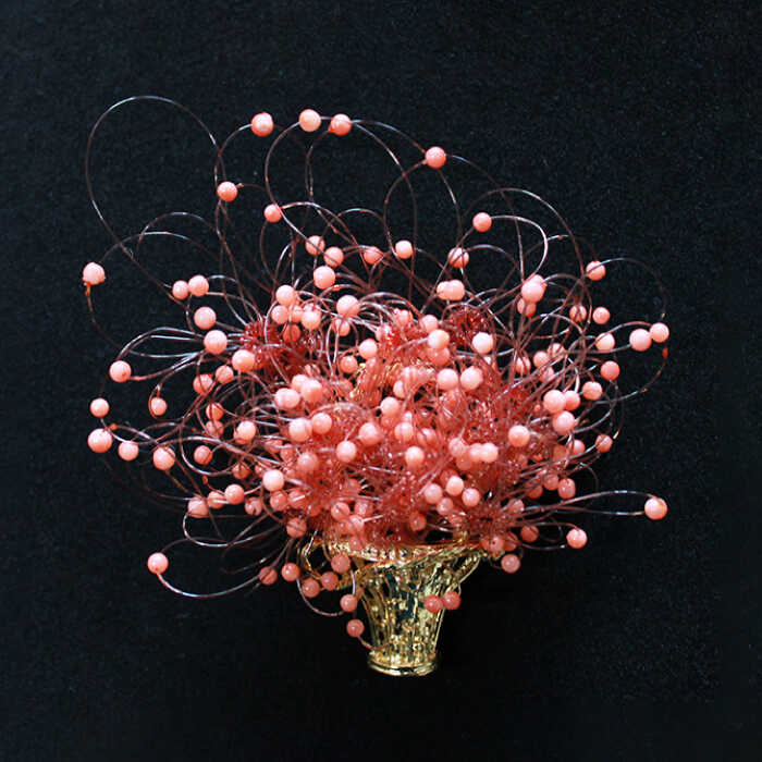 【ふるさと納税】【最高級の珊瑚を匠がデザイン！】珊瑚 ピンクコサージュ 五島市/出口さんご [PBK002] サンゴ アクセサリー おしゃれ プレゼント 贈り物 サムネイル2