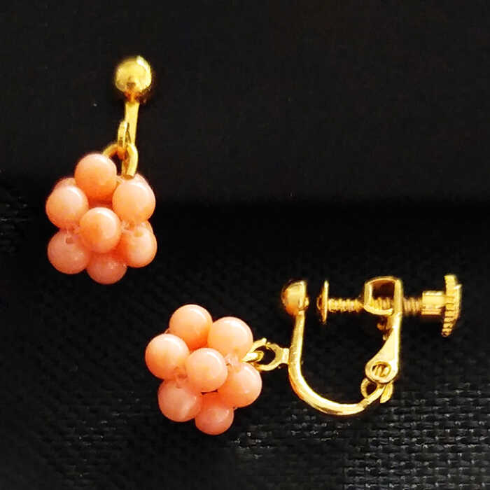 【ふるさと納税】【最高級の珊瑚を匠がデザイン！】深海珊瑚 ピンクボール玉イヤリング 五島市/出口さんご [PBK009] サンゴ アクセサリー おしゃれ プレゼント 贈り物 - 画像2