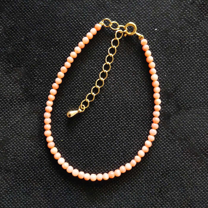 【ふるさと納税】【最高級の珊瑚を匠がデザイン！】深海珊瑚 ピンクブレスレット 五島市/出口さんご [PBK011] サンゴ アクセサリー おしゃれ プレゼント 贈り物 サムネイル2