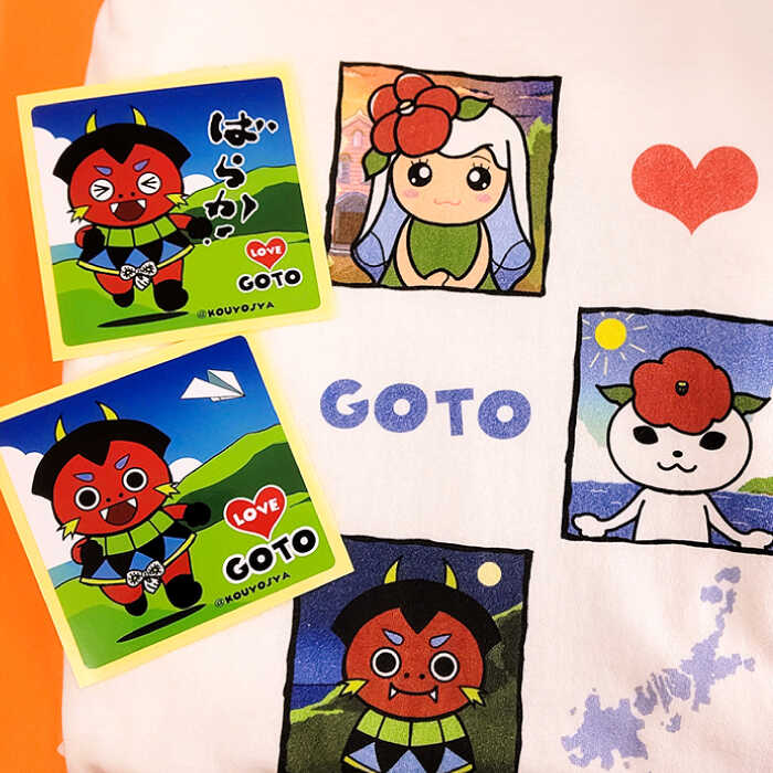 【ふるさと納税】バラモンちゃんステッカー＆Tシャツセット 半袖 かわいい カジュアル 耐水 ステッカー 人気 かわいい【stationery 光洋社】 [PDF016] サムネイル2