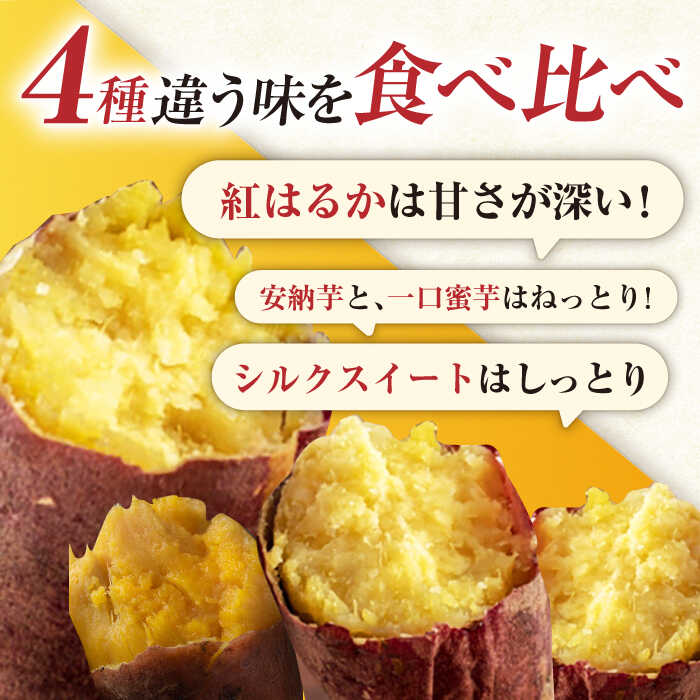 【ふるさと納税】【秋の味覚を食べ比べ♪】冷凍焼き芋セット計2.4kg（安納いも/紅はるか/シルクスイート/一口蜜いも）いも 甘い おいしい とろとろ 五島市 / 芋蔵林 [PDO003] - 画像2